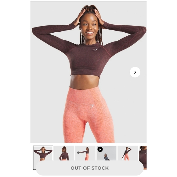 Gymshark Tops - Gymshark Vital Seamless Longsleeve Crop Top